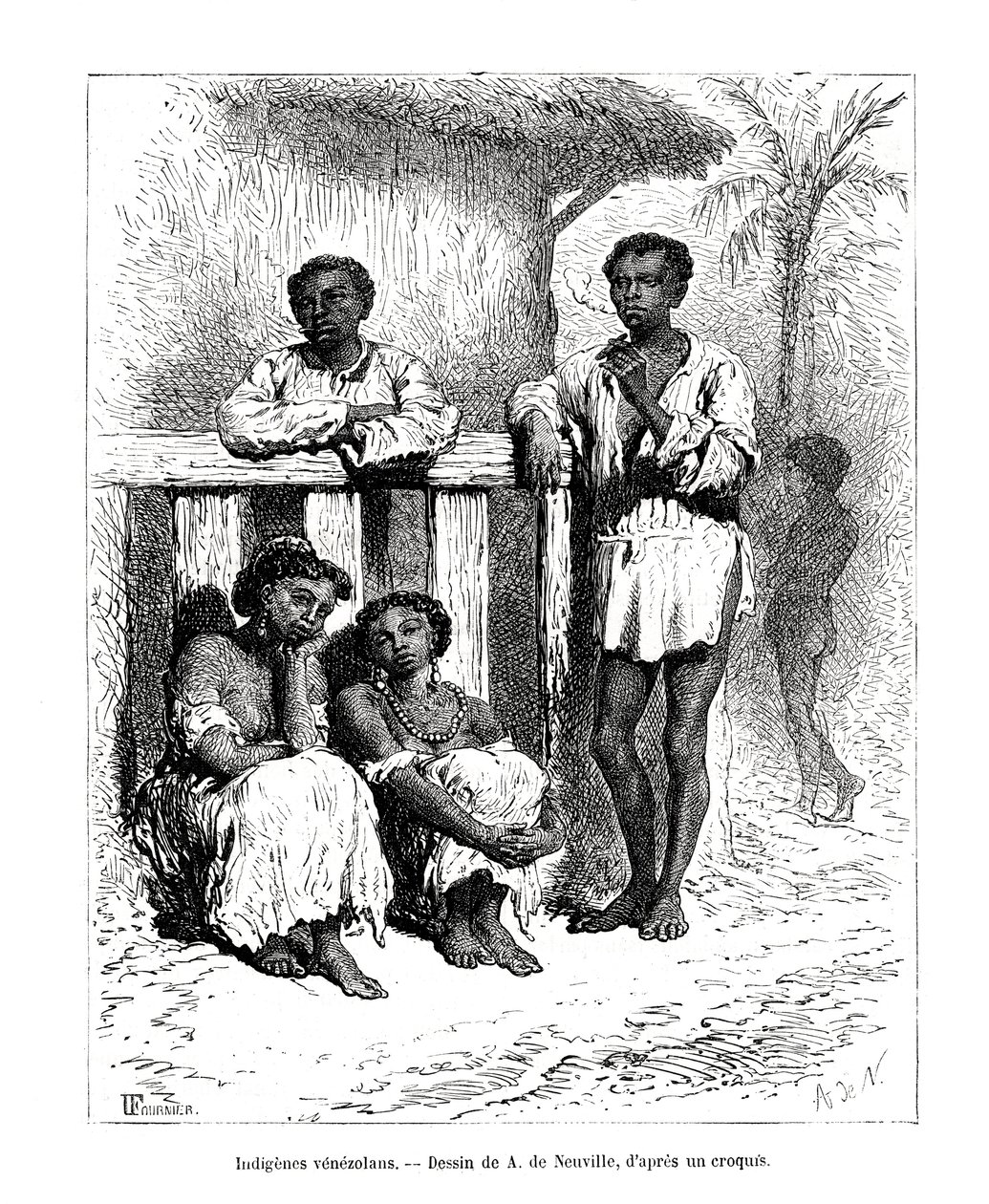 Alkuperäiskansat, Venezuela, 1800-luku tekijältä A. de Neuville