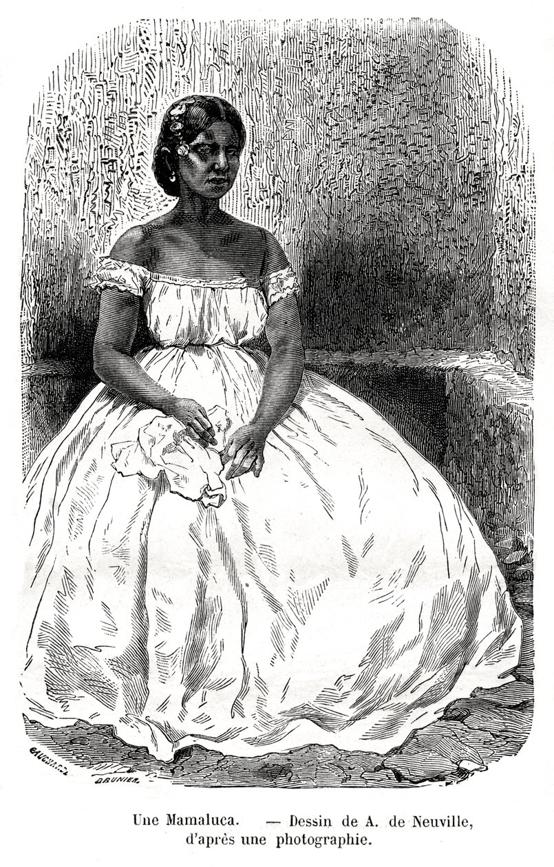 Une Mamaluca, Brazil, 19th century. tekijältä A. de Neuville