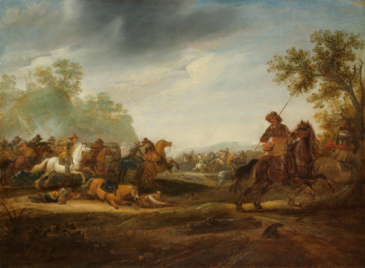 Ratsuväen taistelu tekijältä A. van Hoef (attributed to)