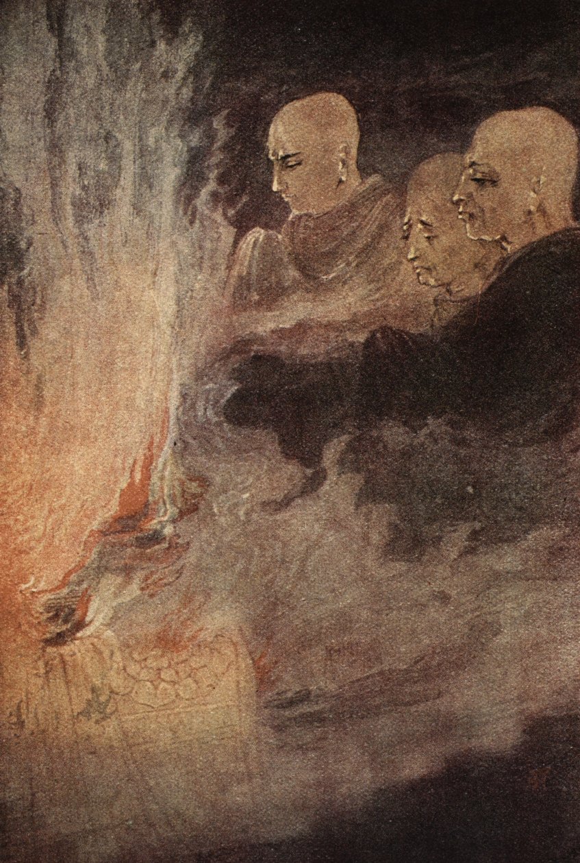 Viimeinen julkaisu, kuva sisar Niveditan ja Ananda Coomaraswamyn teoksesta Hindujen ja buddhalaisten myytit tekijältä Abanindranath Tagore