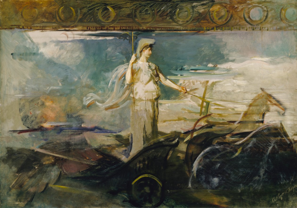 Minerva vaunuissa, n. 1894. tekijältä Abbott Handerson Thayer