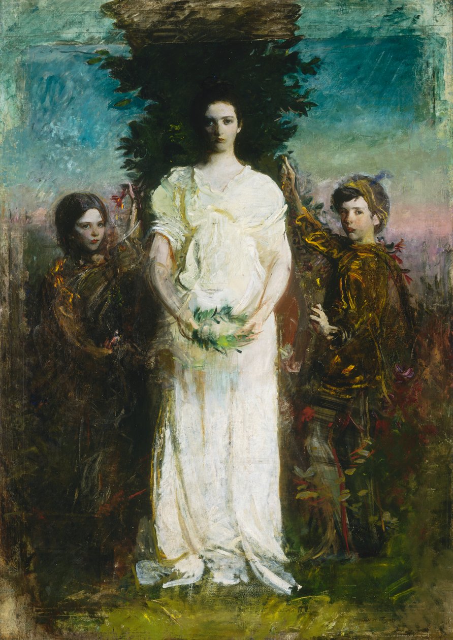 Lapseni Mary, Gerald ja Gladys Thayer, n. 1897. tekijältä Abbott Handerson Thayer