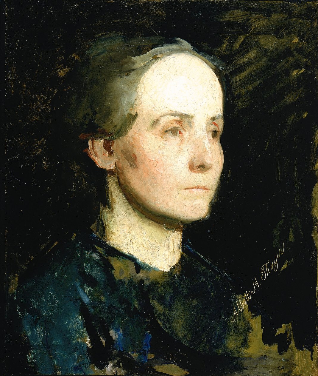Naisen muotokuva Neiti Gertrude Bloede, n. 1881. tekijältä Abbott Handerson Thayer