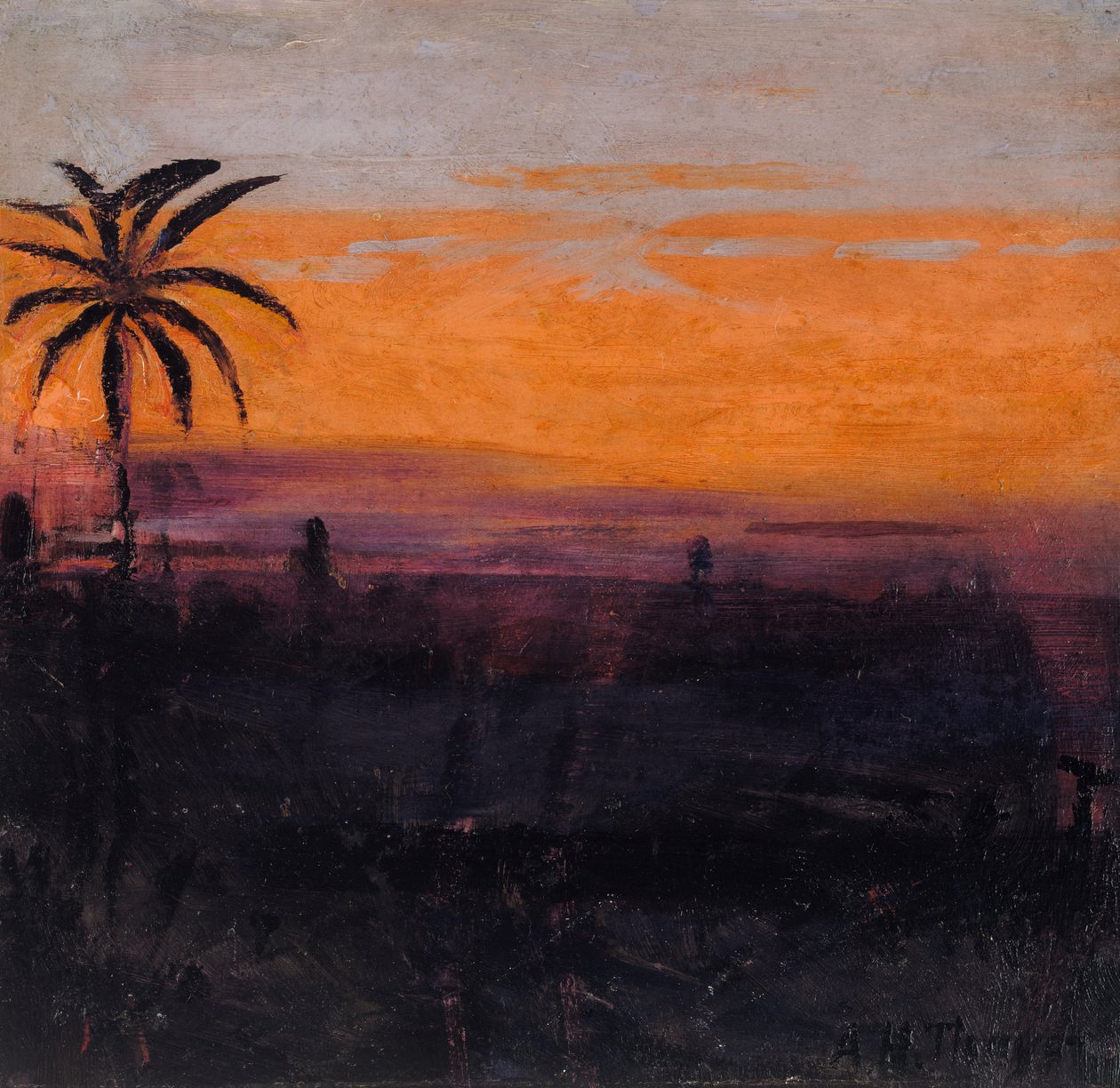 The Sky Simulated by Red Flamingo, tutkimus kirjaan Concealing Coloration in the Animal Kingdom. tekijältä Abbott Handerson Thayer