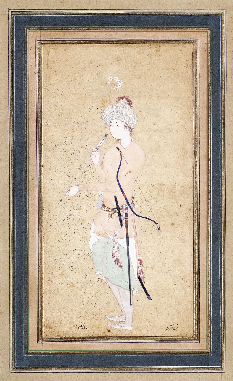 Nuori jousimies, n. 1580 tekijältä Abd Allah Musawwir