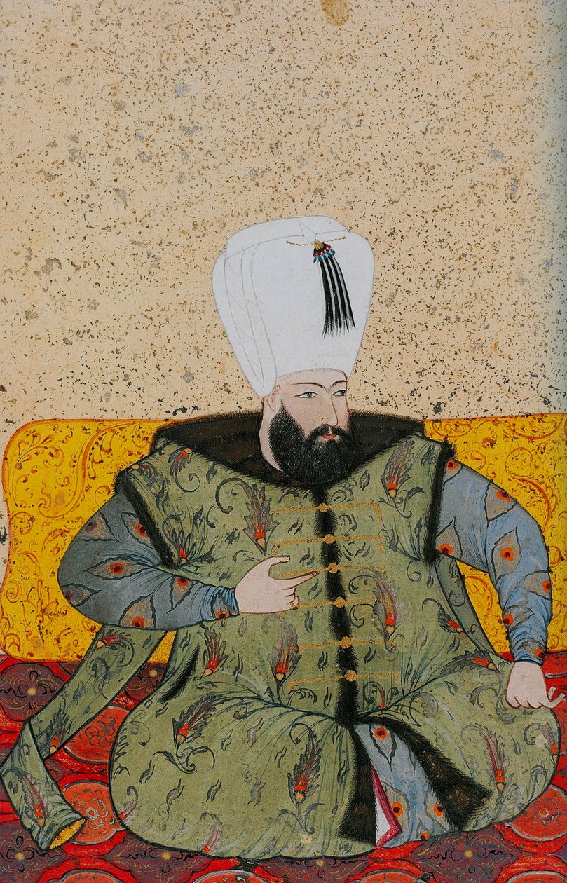 Ahmed I 1590-1617, Ottomaanien valtakunnan sulttaani, noin 1705 tekijältä Abdulcelil Levni