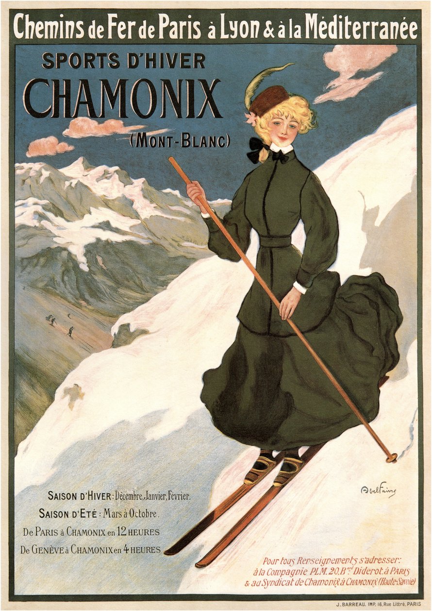 Chamonix Mont Blanc, 1905 tekijältä Abel Faivre
