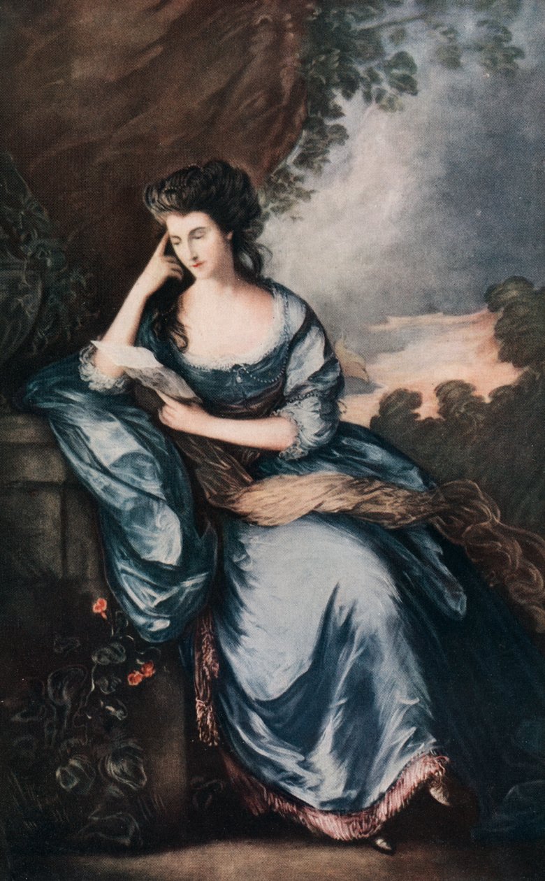 "Lady Douglas puutarhassa", c1784, 1912. tekijältä Abel Jamas