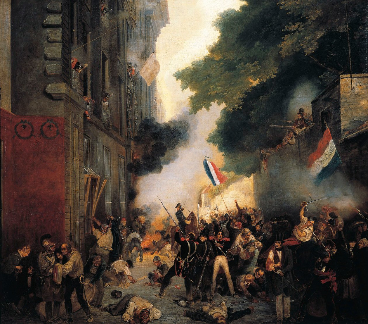 Vuoden 1830 vallankumouksen jakso, heinäkuun päivä: Babylon Streetin kasarmihyökkäys 29. heinäkuuta tekijältä Abel Lordon