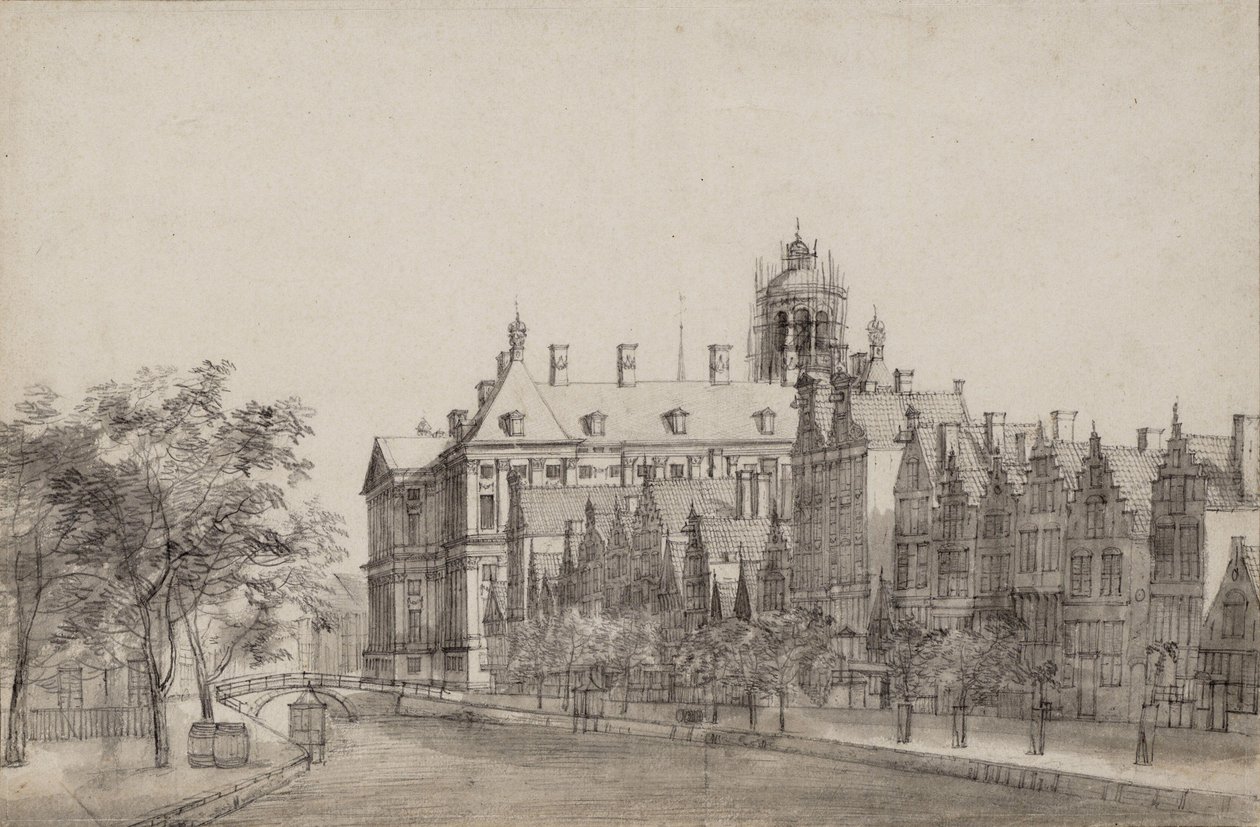 Nieuwezijds Voorburgwal, Amsterdam tekijältä Jan Abrahamsz. Beerstraten