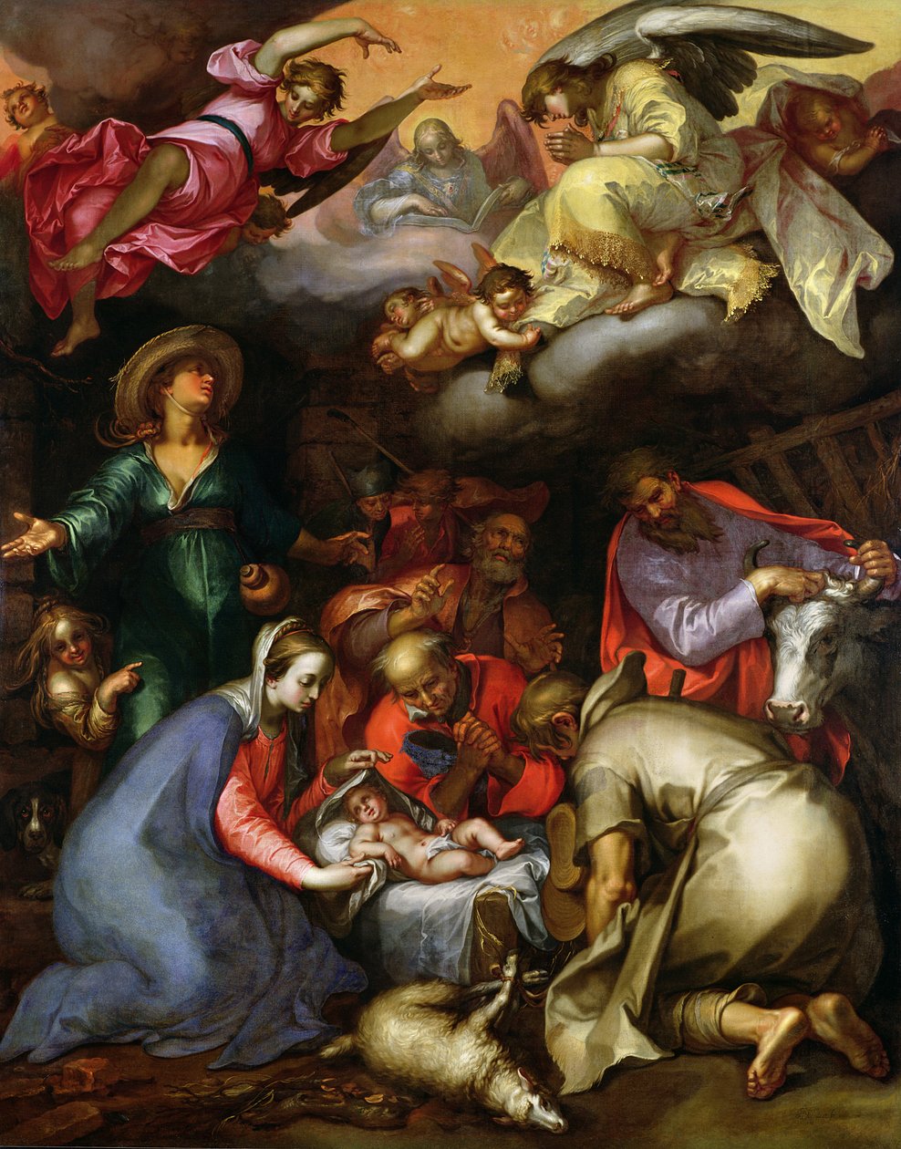 Paimenten palvonta, 1612 tekijältä Abraham Bloemaert