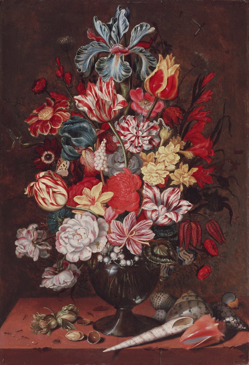 Asetelma kukkien kanssa, 1634 tekijältä Abraham Bosschaert