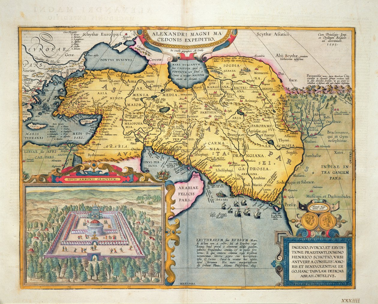 Aleksanteri Suuren retkikunta Theatrum Orbis Terrarumista, 1603 tekijältä Abraham Ortelius