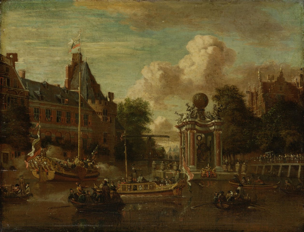 Venäjän suurlähetystön saapuminen Amsterdamiin 29. elokuuta 1697 tekijältä Abraham Storck