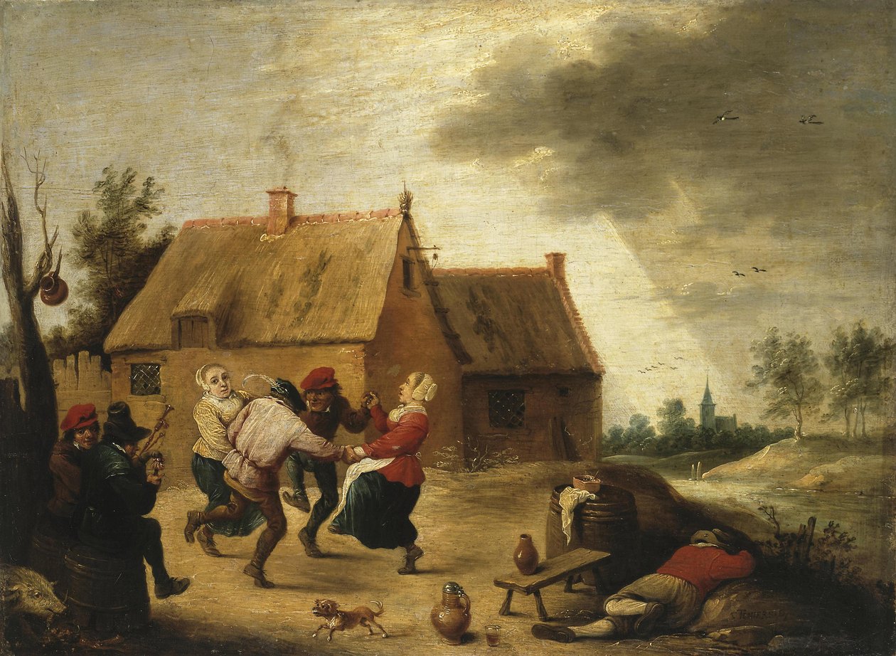 Tanzende Bauern tekijältä Abraham Teniers