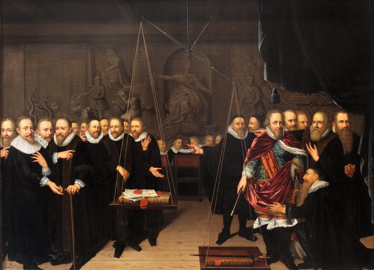 Allegoria arminianistien ja heidän vastustajiensa välisestä teologisesta kiistasta tekijältä Abraham van der Eyk