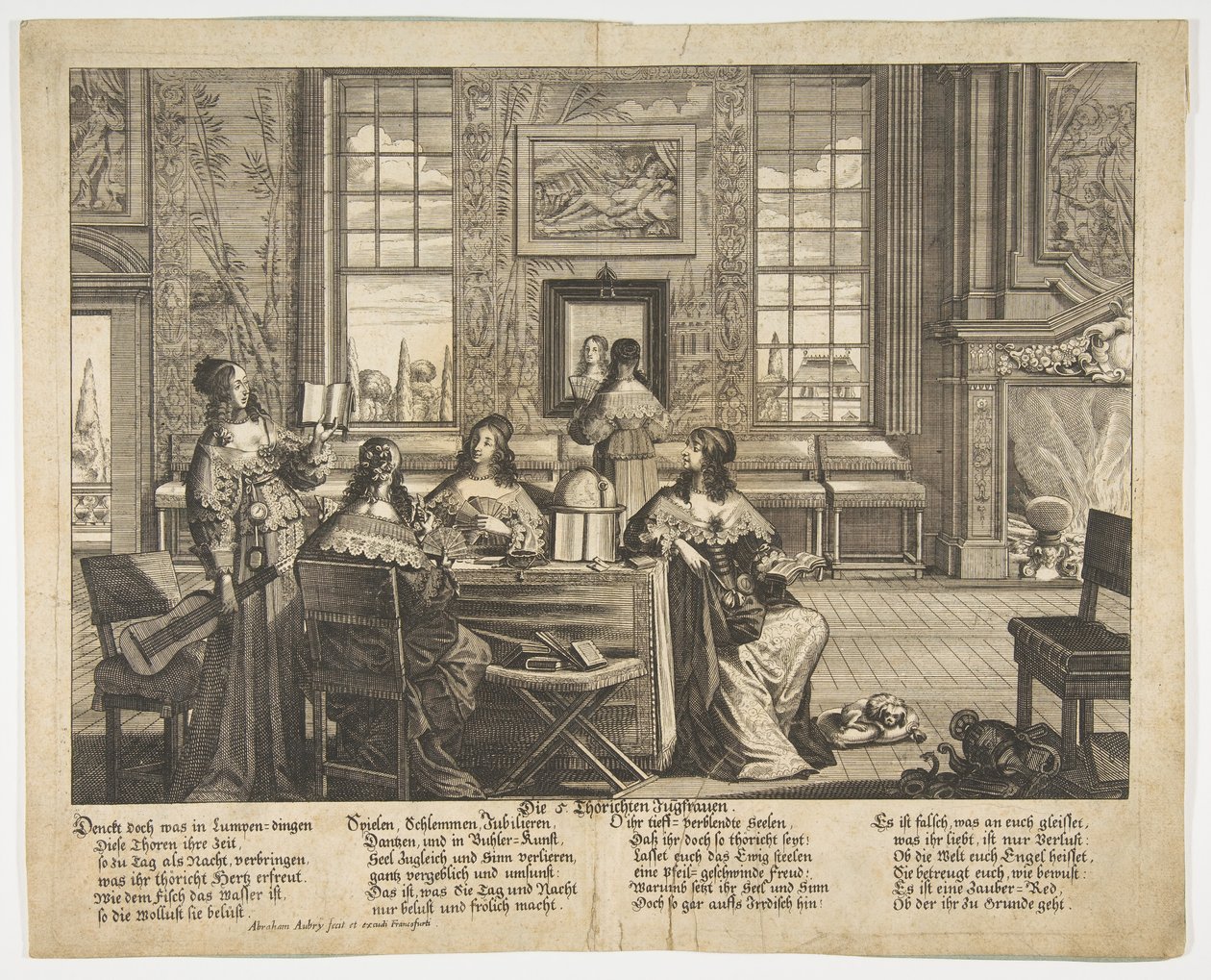 The Foolish Virgins Conversing, 1600-luvun puolivälistä loppupuolelle. tekijältä Abraham Aubry