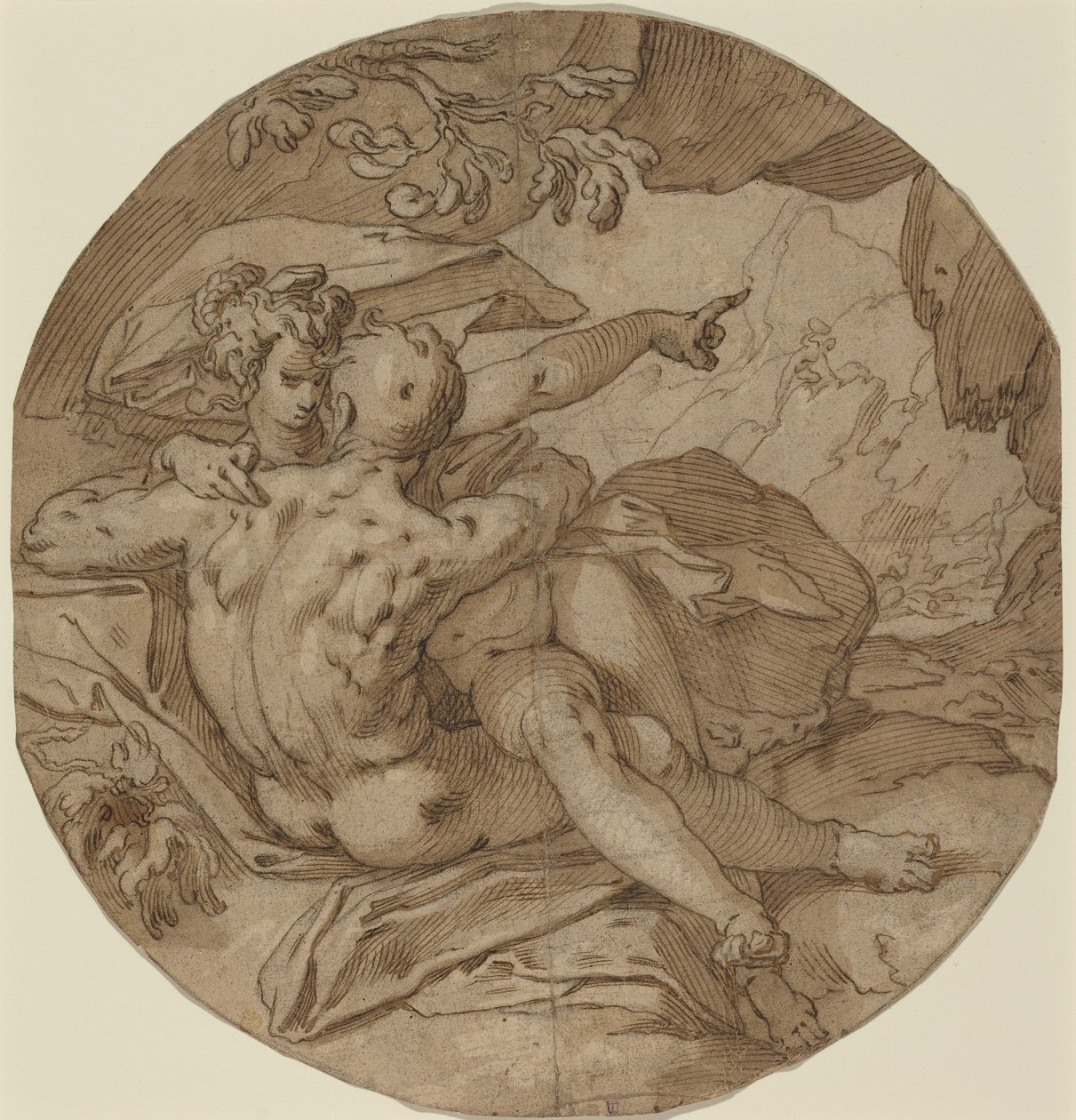 Acis ja Galatea, noin 1590 (kynä ja muste). tekijältä Abraham Bloemaert