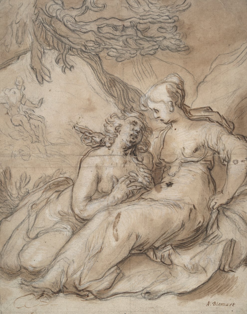 Ceres i Prosèrpina (?)finès tekijältä Abraham Bloemaert