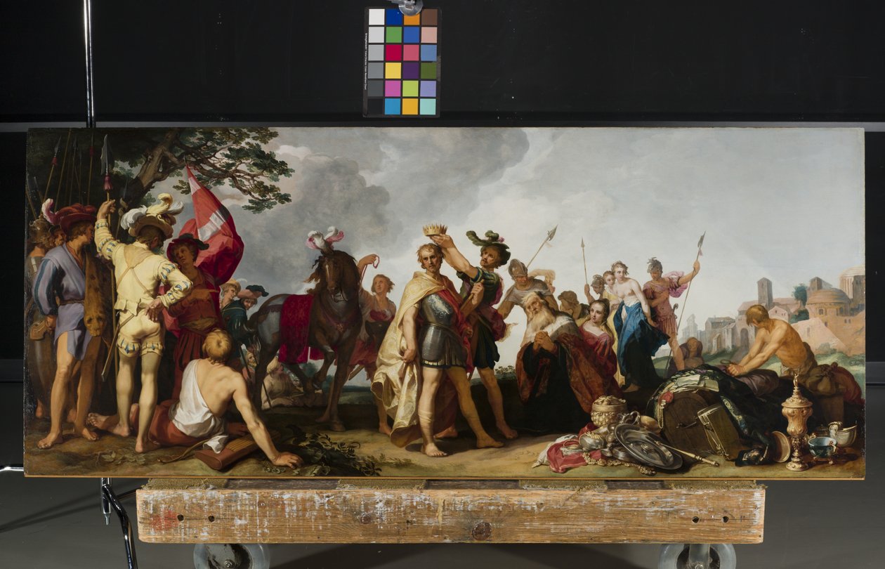 Kruunauskohtaus (öljy puulle) tekijältä Abraham Bloemaert