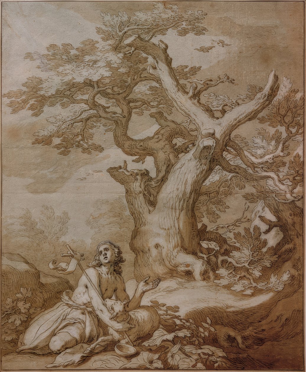 Johannes Kastaja luonnossa tekijältä Abraham Bloemaert