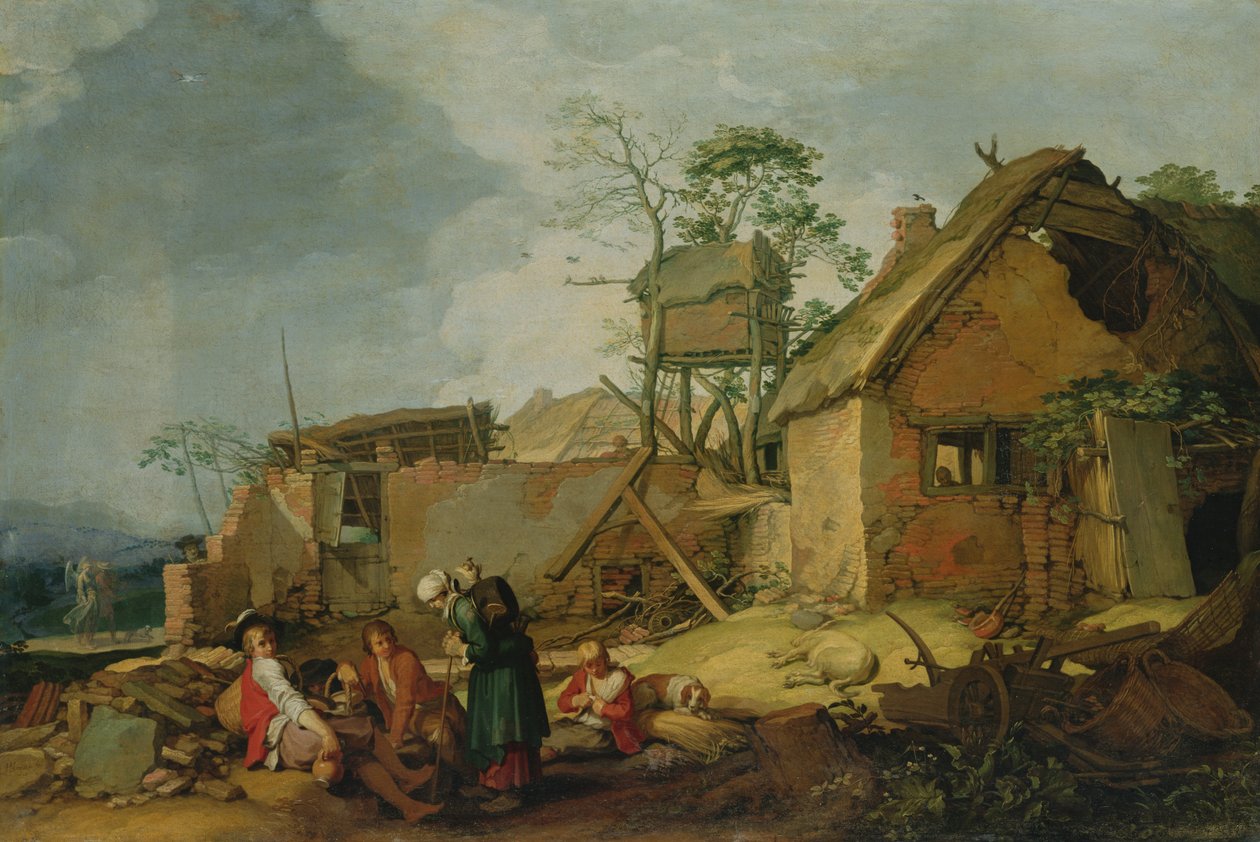 Huonekalut ja erilaiset esineet 1100- ja 1300-luvuilta tekijältä Abraham Bloemaert