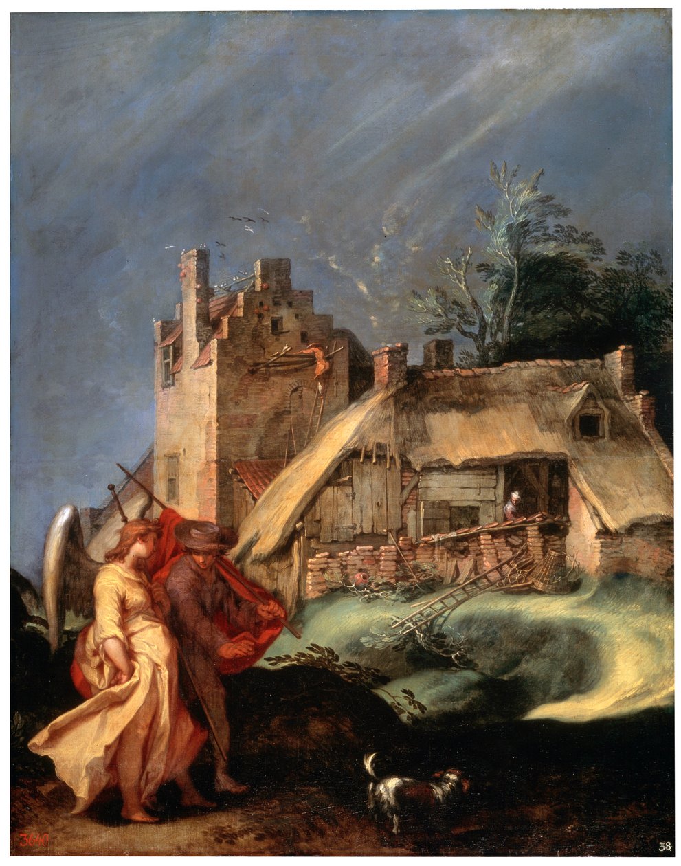 Maisema Tobiaksen ja enkelin kanssa, c1610-c1615 tekijältä Abraham Bloemaert