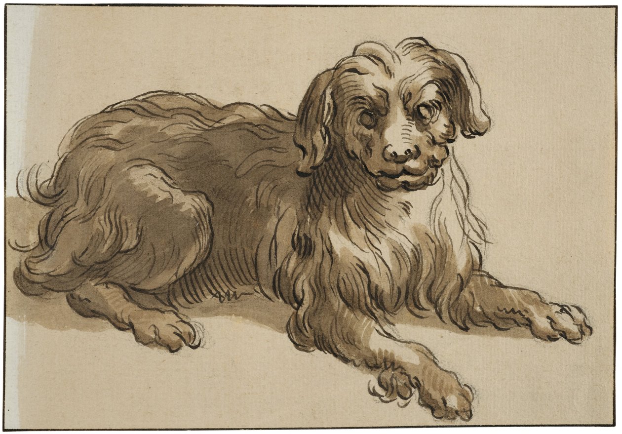 Pitkäkarvainen koira tekijältä Abraham Bloemaert