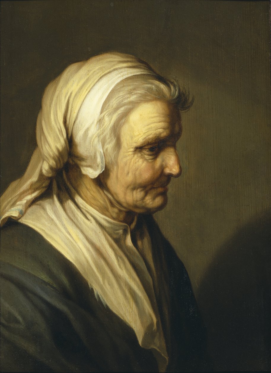 Vanha nainen, 1635 tekijältä Abraham Bloemaert