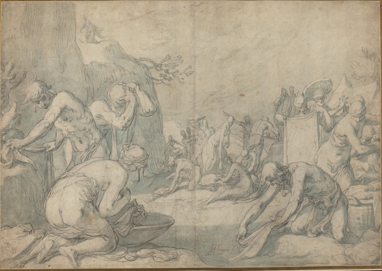 Israelilaisten rituaalipesu tekijältä Abraham Bloemaert