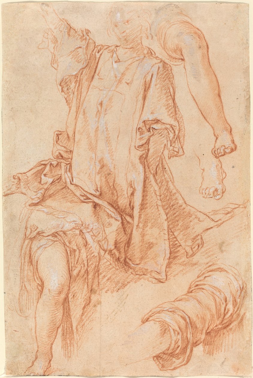 Jalkojen ja verhojen tutkimukset [recto] tekijältä Abraham Bloemaert