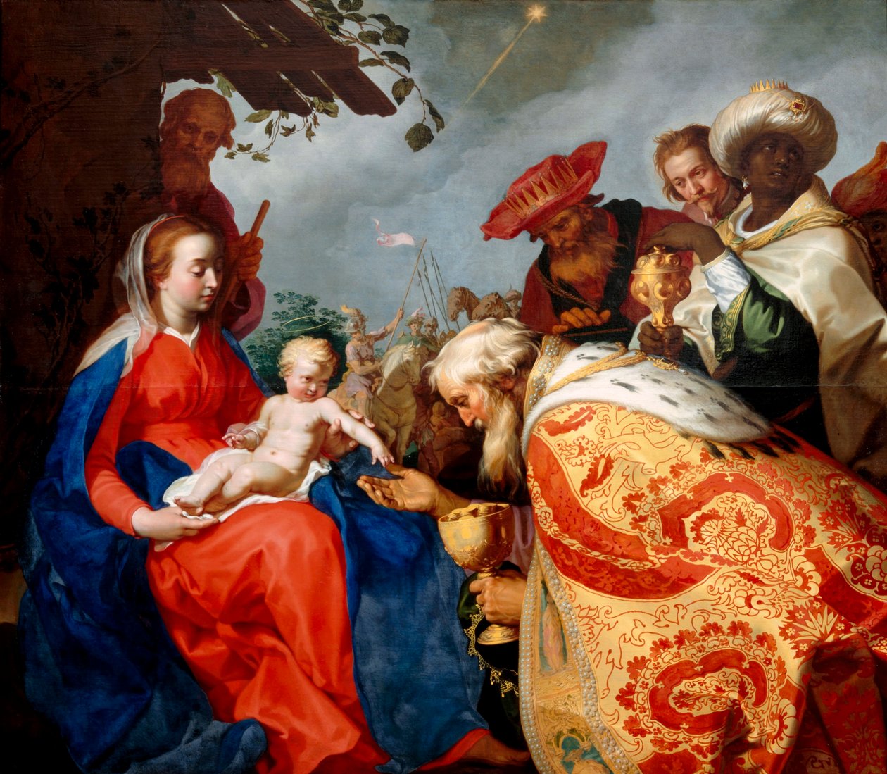 Maagien palvonta, 1624 tekijältä Abraham Bloemaert