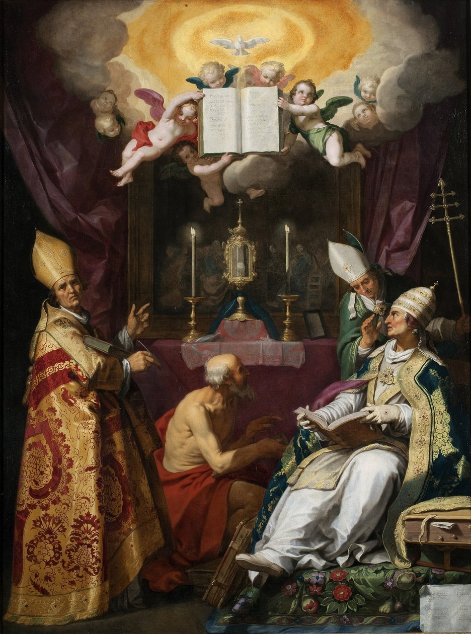 Latinalaisen kirkon neljä isää tekijältä Abraham Bloemaert