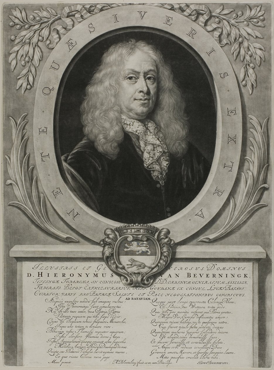 D. Hieronymous van Beverningkin muotokuva tekijältä Abraham Blooteling