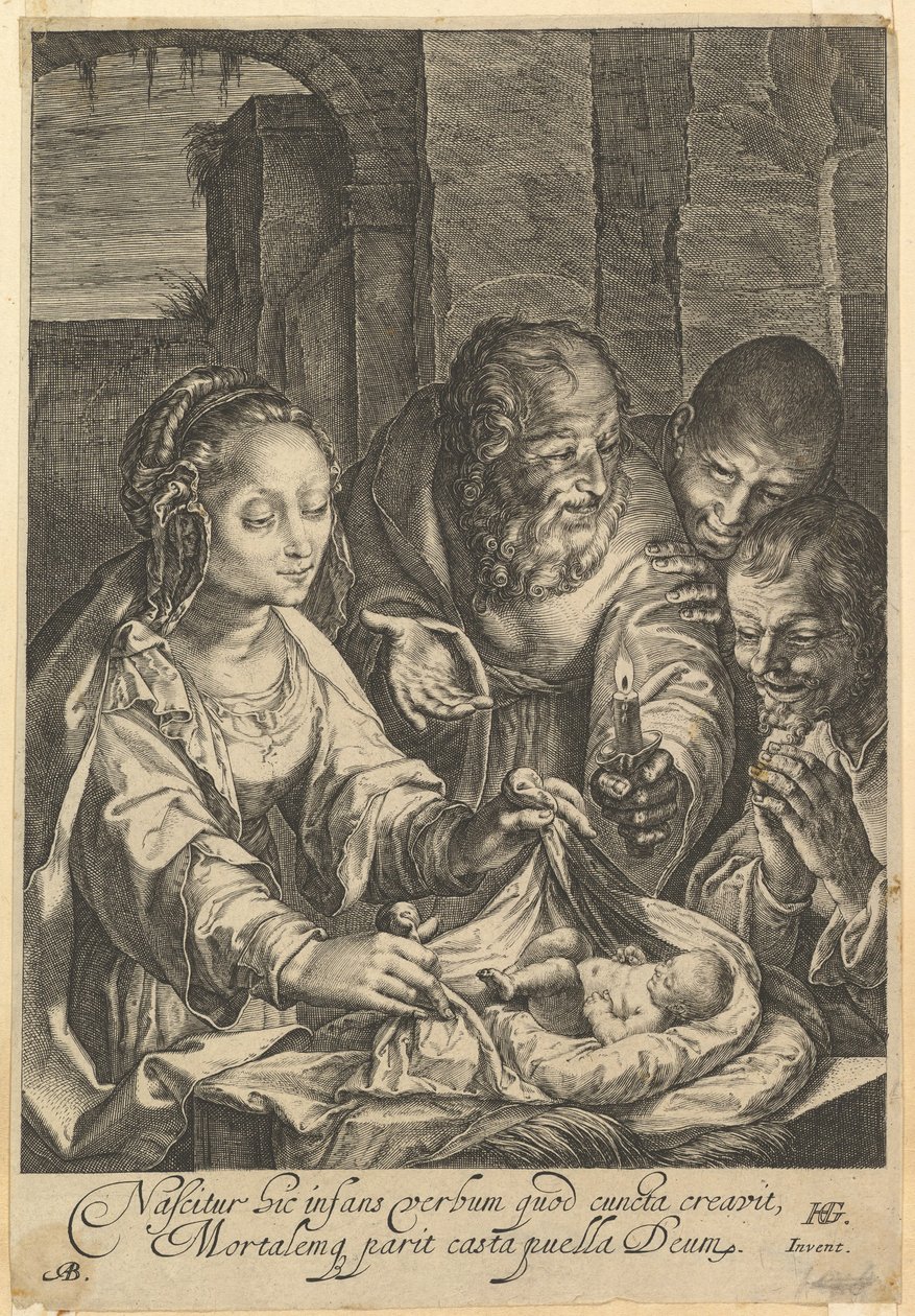 Paimenten palvonta, vuoden 1650 jälkeen. tekijältä Abraham Blooteling