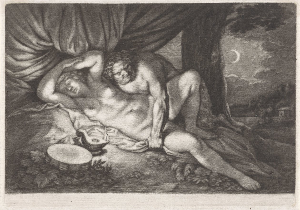 Jupiter ja Antiope tekijältä Abraham Bloteling