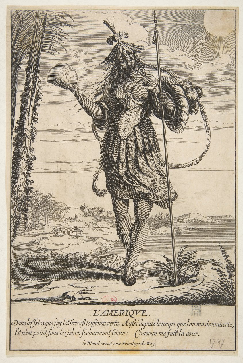 Amerikka LAmerique. tekijältä Abraham Bosse