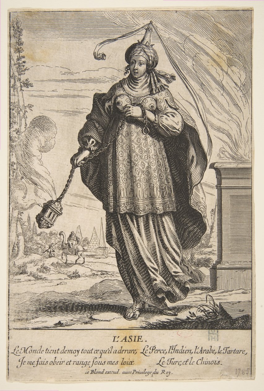 Aasia, 1600-luvun puoliväli. tekijältä Abraham Bosse