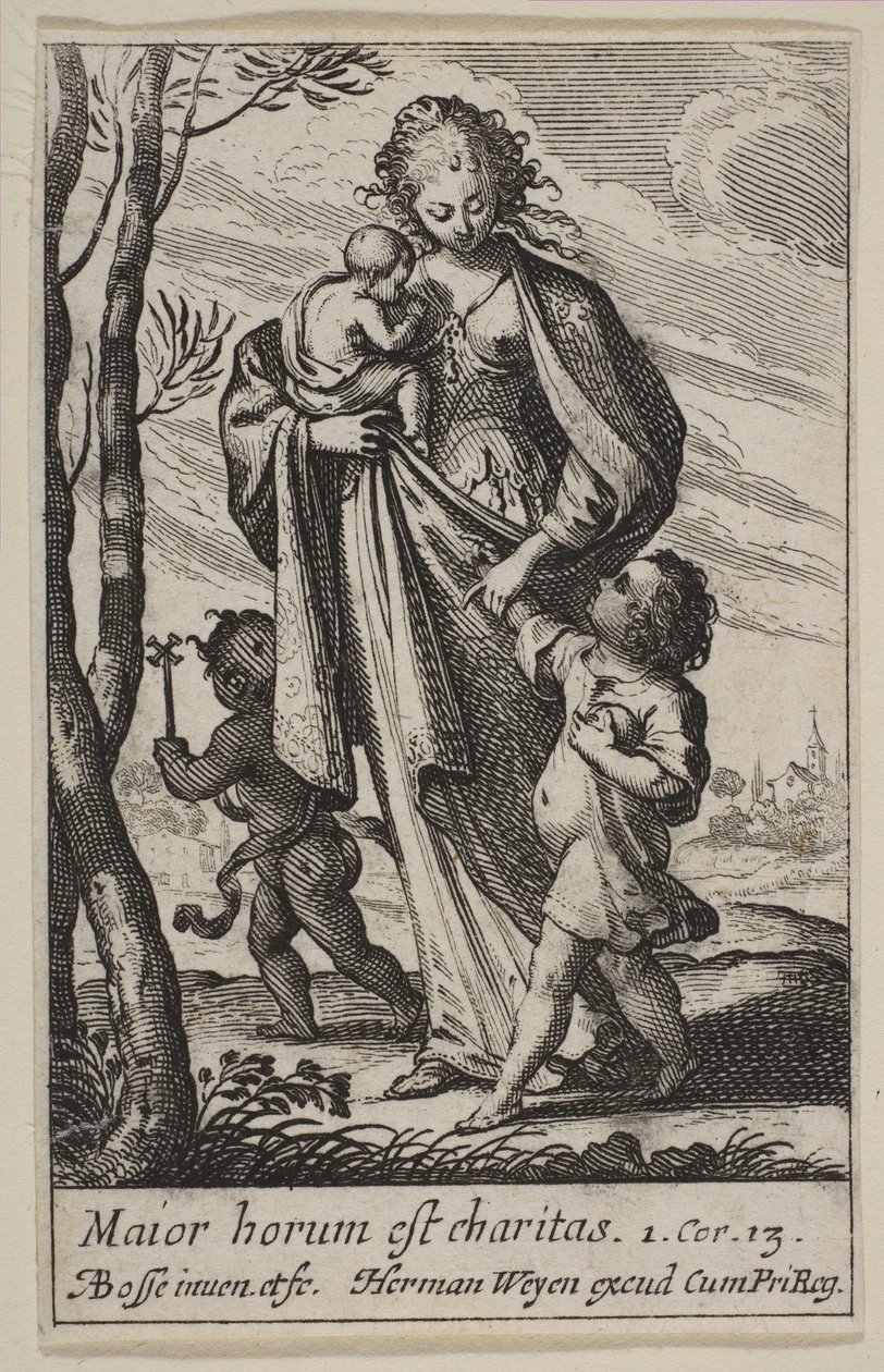 Hyväntekeväisyys, 1636. tekijältä Abraham Bosse