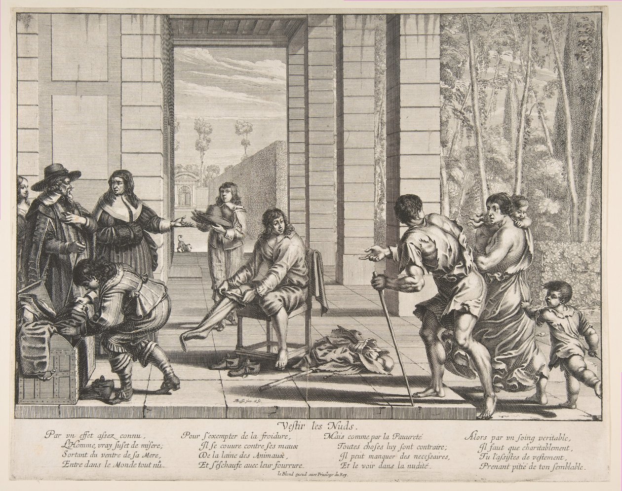 Vaatteiden kerjäläiset, 1635. tekijältä Abraham Bosse