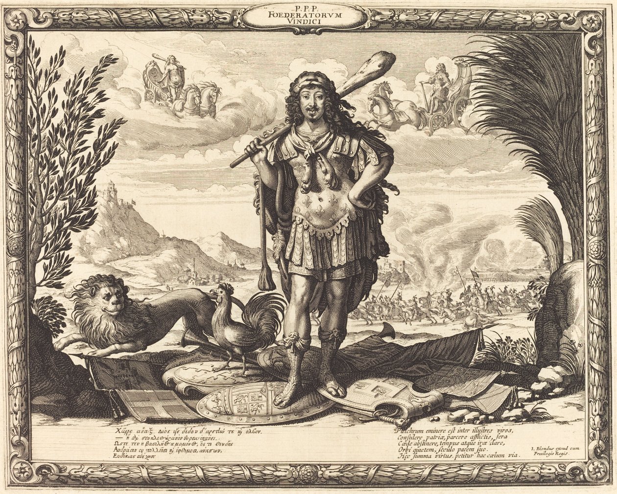 Ludvig XIII Herkules tekijältä Abraham Bosse