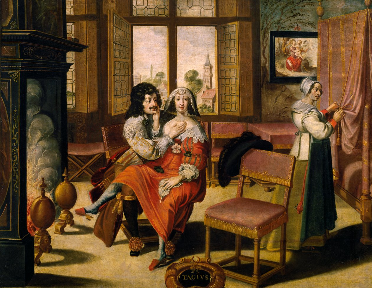 Tuntemus, noin 1635, kirjoittanut Abraham Bosse (1604-1676), maalauksen jälkeen tuntemattoman taiteilijan, Ranskan, sarjasta 5 tekijältä Abraham Bosse