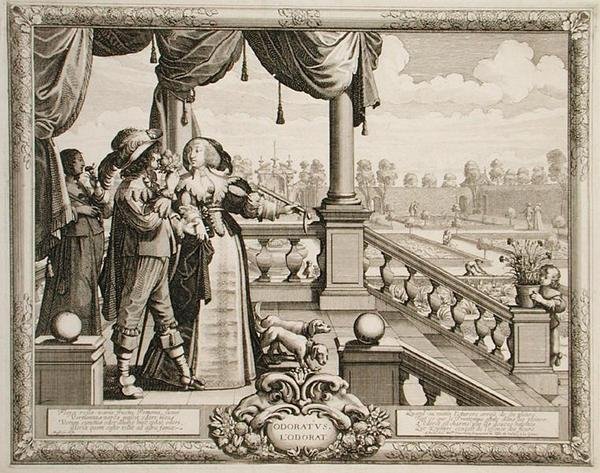 Kevät, n. 1630-40 (kaiverrus) tekijältä Abraham Bosse