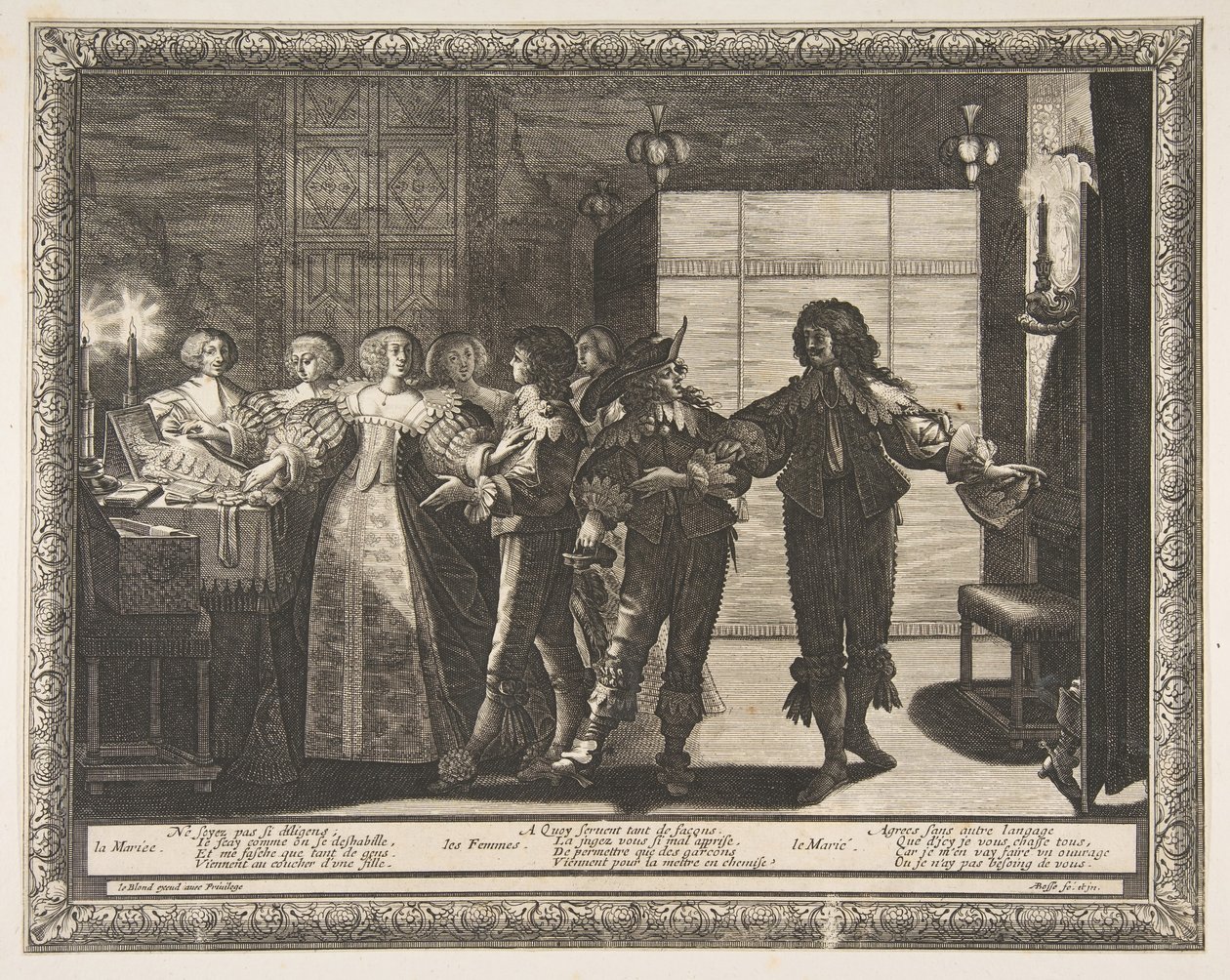 Morsian vietiin kotiin, 1633. tekijältä Abraham Bosse