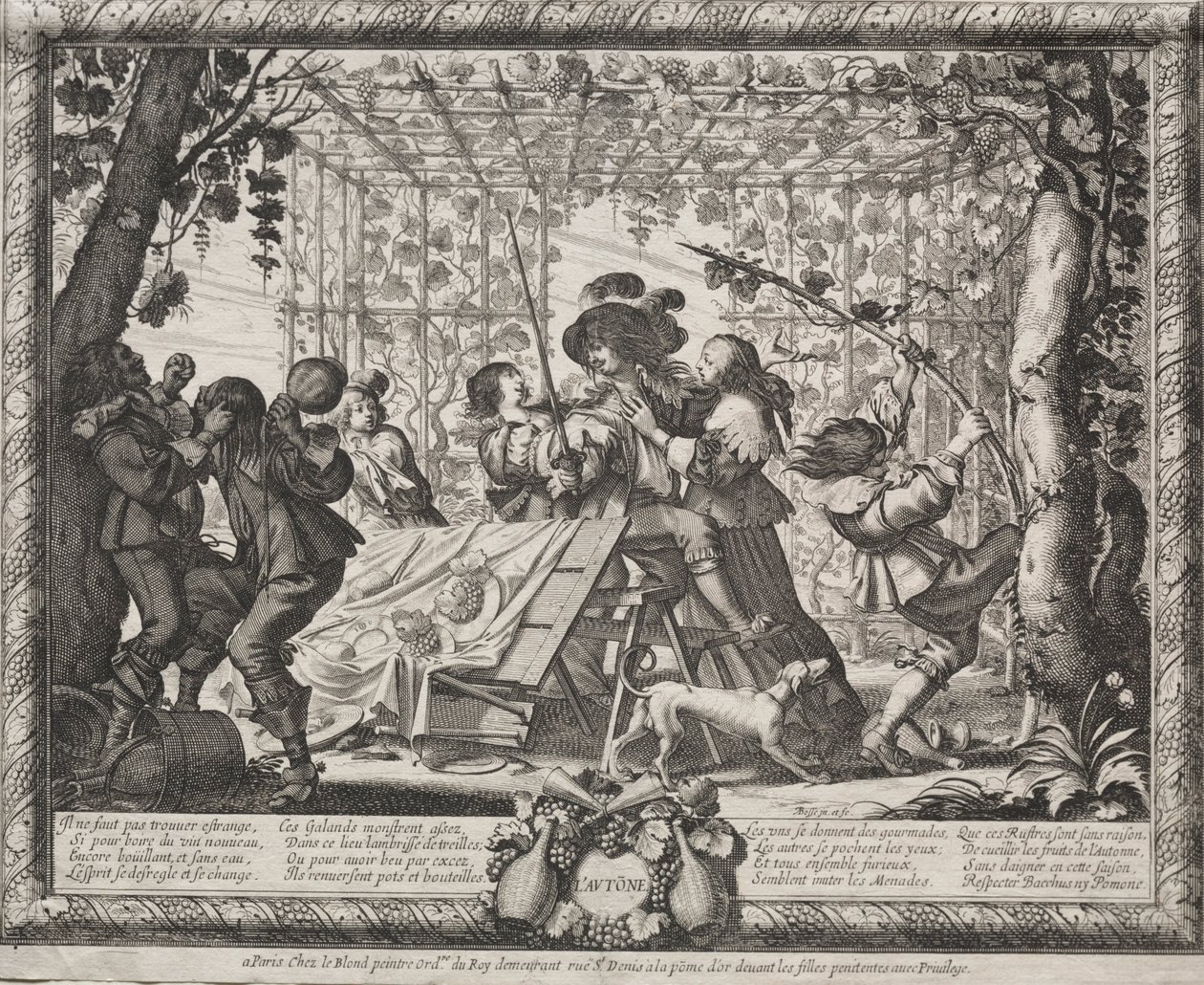 Neljä vuodenaikaa: Syksy, 1635. tekijältä Abraham Bosse