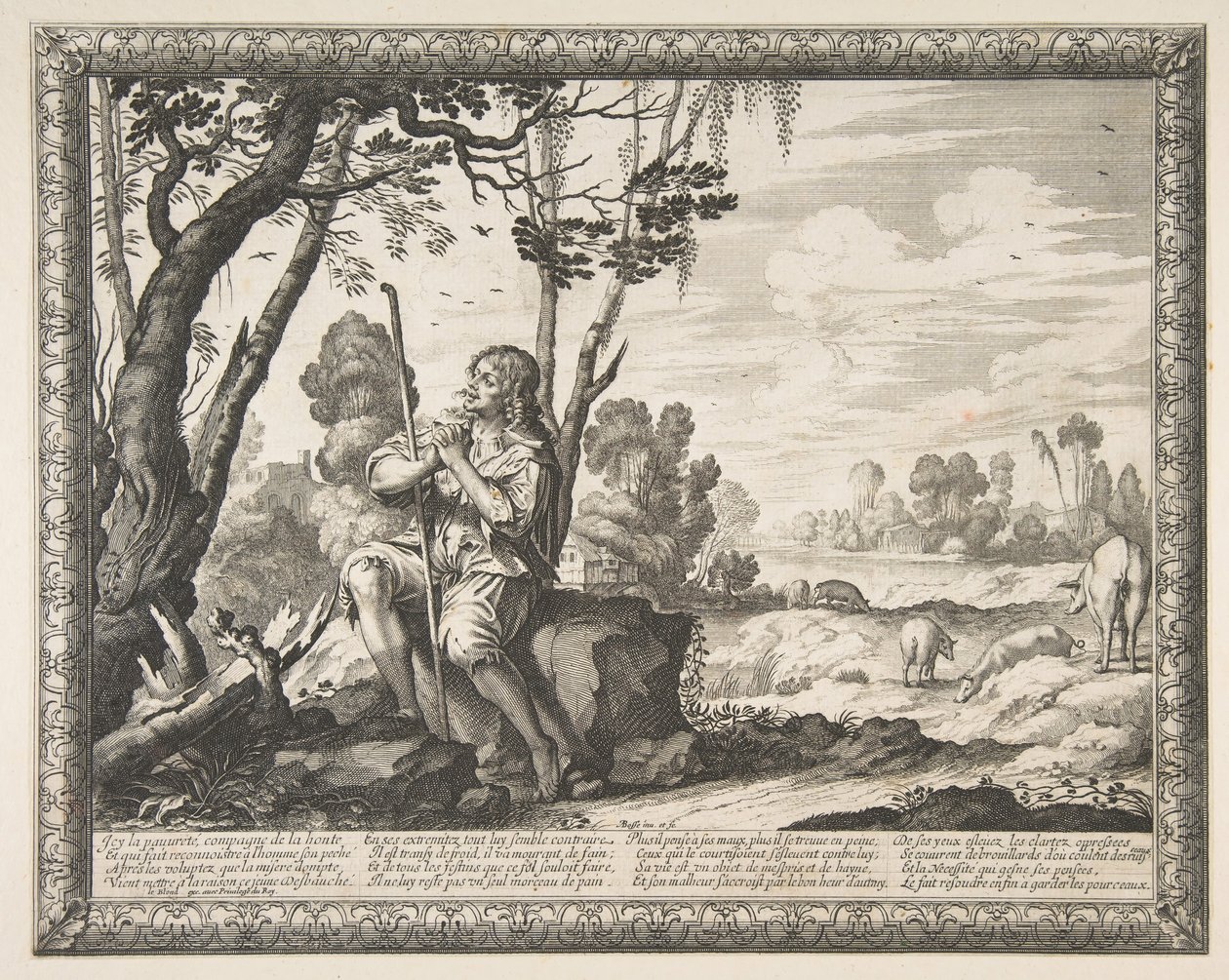 Tuhlaajapoika vartioi sikoja Tuhlaajapoika vartioi sikoja, n. 1636. tekijältä Abraham Bosse