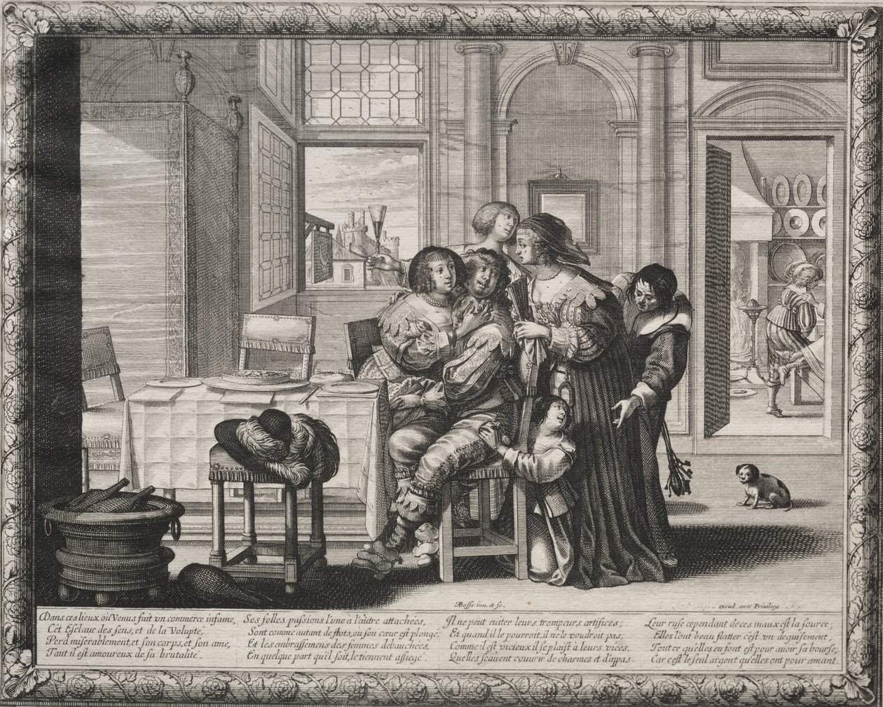 Tuhlaajapoika: Riotous Living, 1635. tekijältä Abraham Bosse