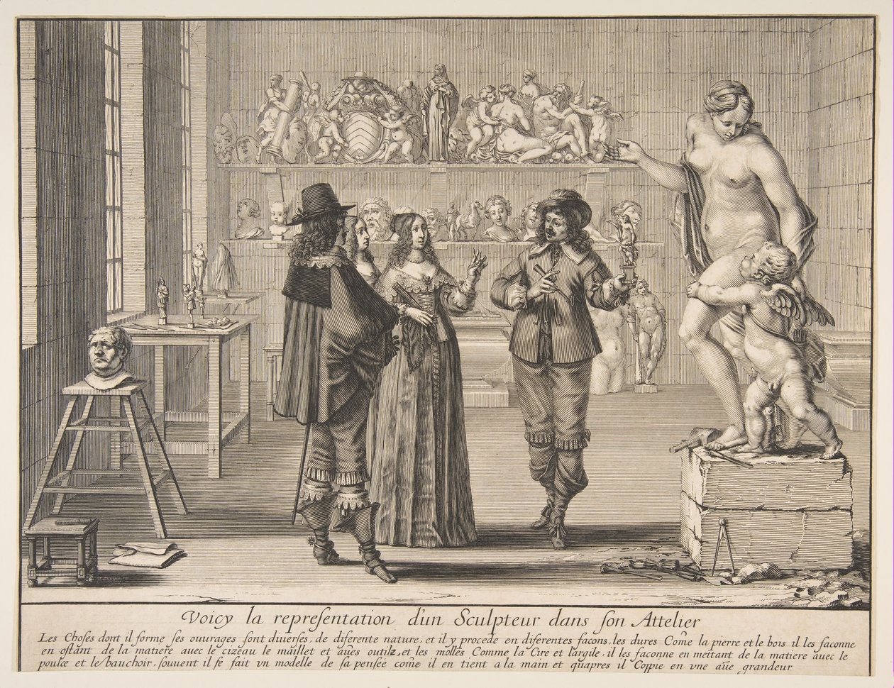 Kuvanveistäjä, 1642. tekijältä Abraham Bosse