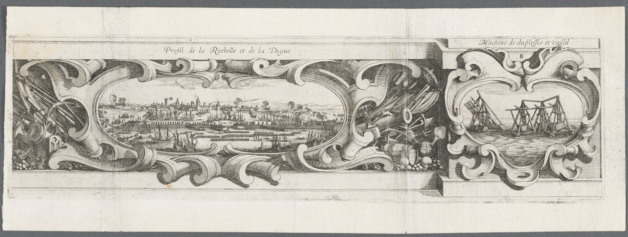La Rochellen piiritys: levy 16, 1628-1630. tekijältä Abraham Bosse