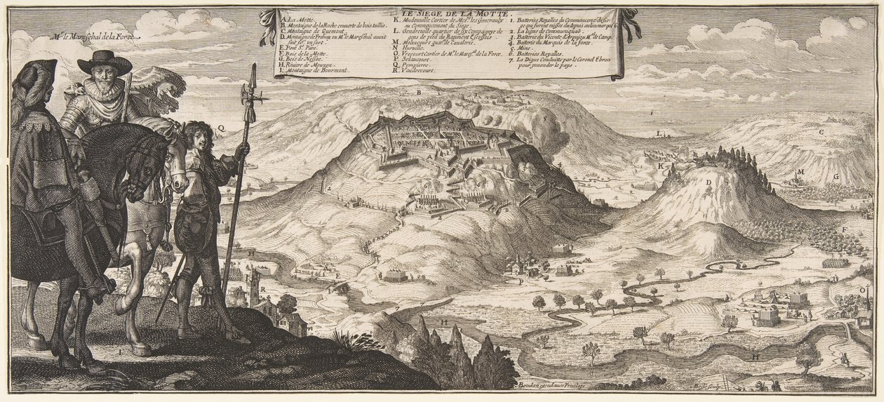 La Motten piiritys, Lorraine, 1636-38. tekijältä Abraham Bosse